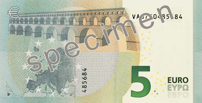 Новая банкнота достоинством 5 евро