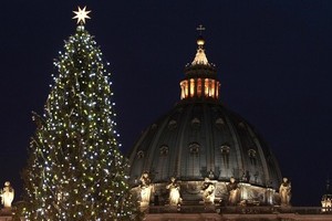 В Ватикане зажгли украинскую елку