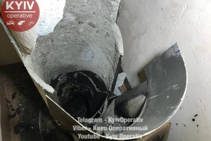 От большой температуры, часть мусоропровода взровалась