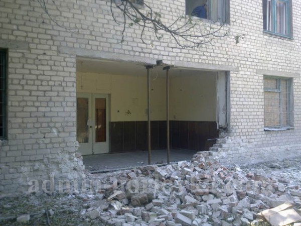 Последствия обстрела Горловки