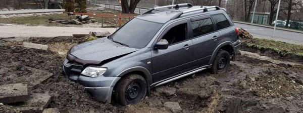 Необычное ДТП произошло не Русановке