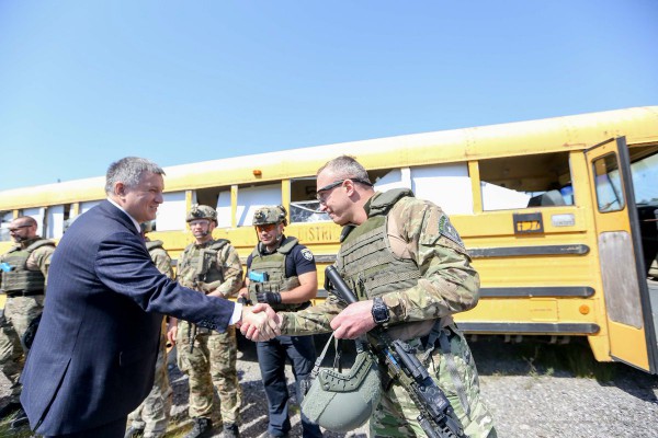 Аваков с американскими бойцами SWAT