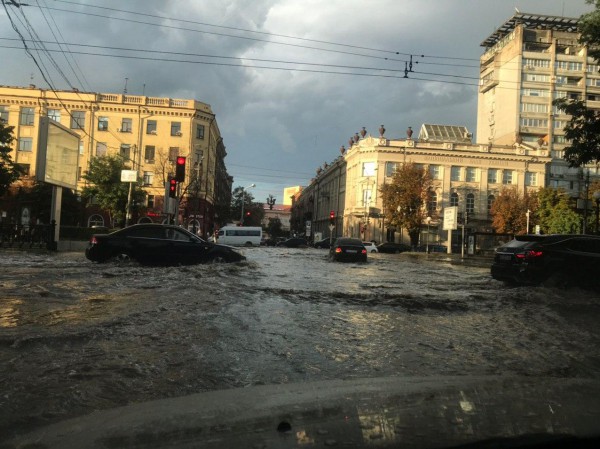 Основной удар пришелся на центр города