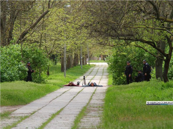 В Керчи всех в зоне учений укладывали лицом вниз