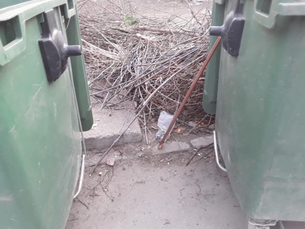 Пакет находился возле мусорных баков больницы