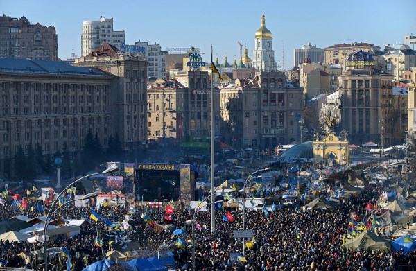 Митинг на Майдане в феврале 2014