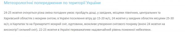 Дожди, усиление ветра и возможно, снег ожидают украинцев