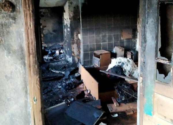 После взрыва начался пожар