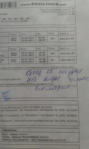 Перевозчик Ecolines якобы отказался везти украинцев без визы
