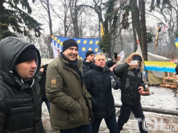 Саакашвили в палаточном городке