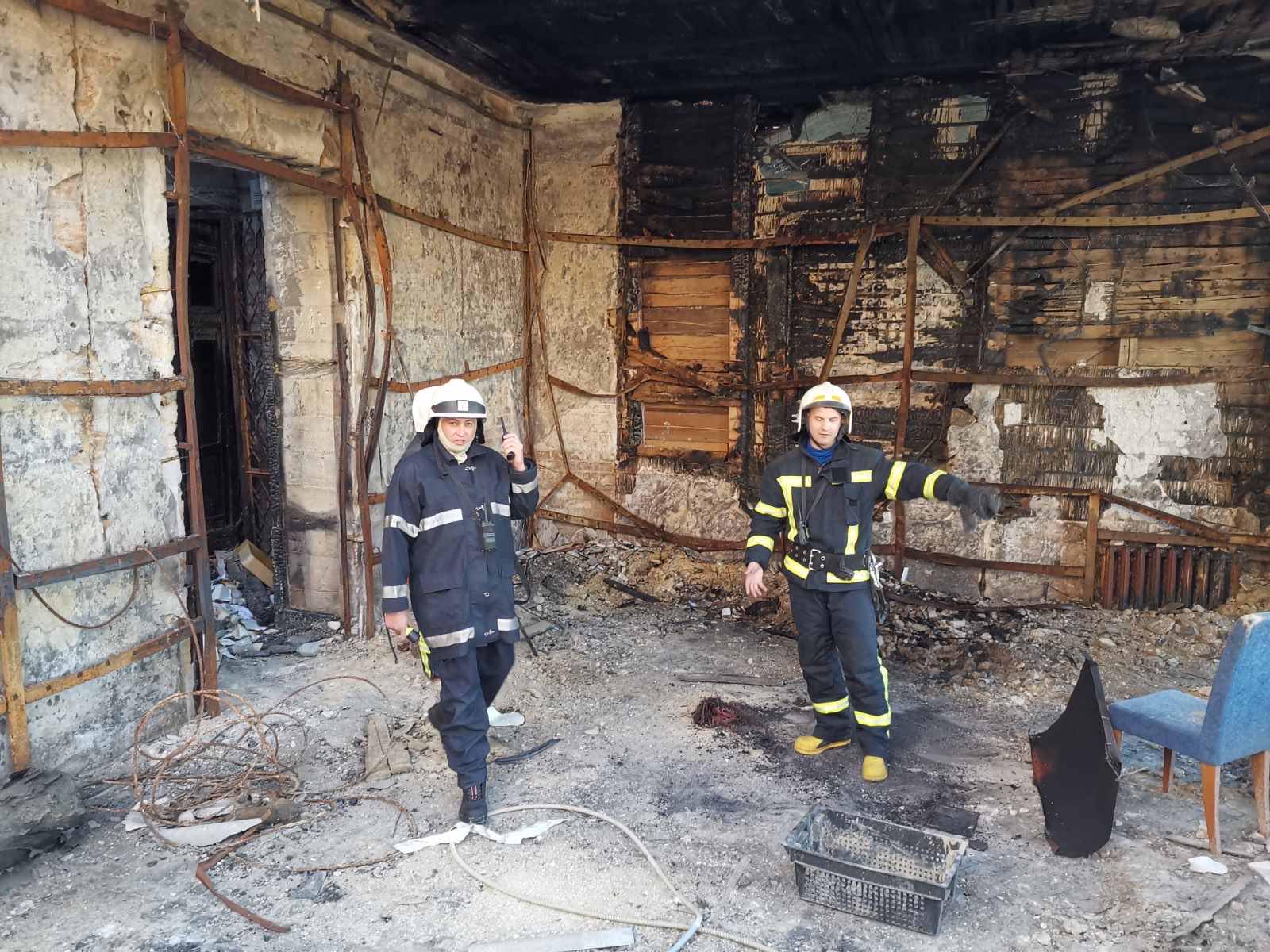 Пожар в одесском колледже