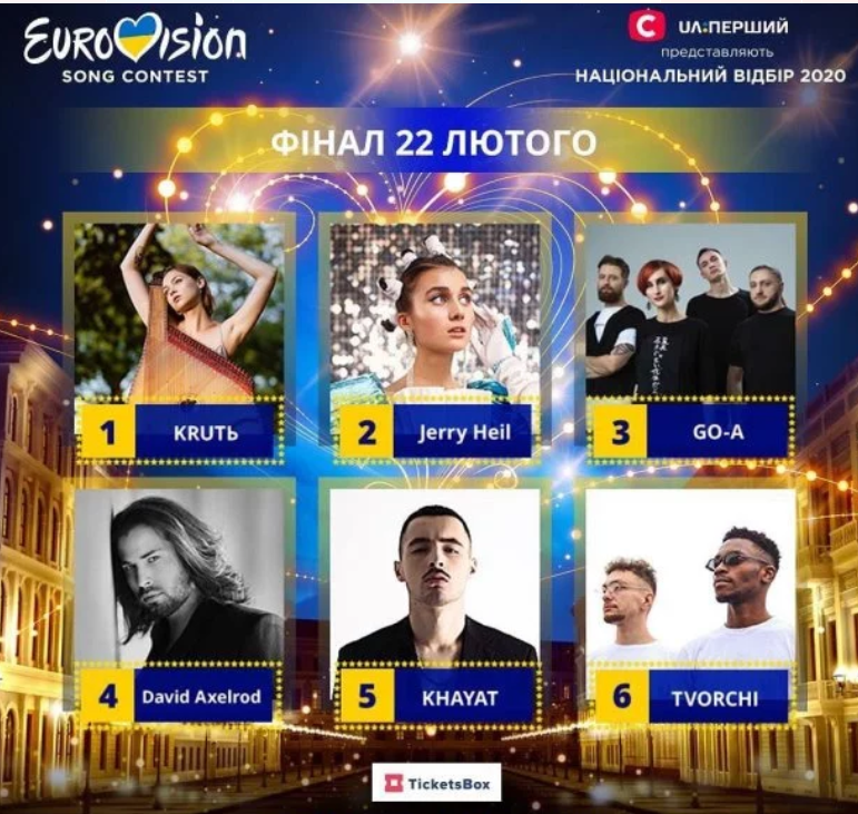 Финалисты украинского Евровидения 2020