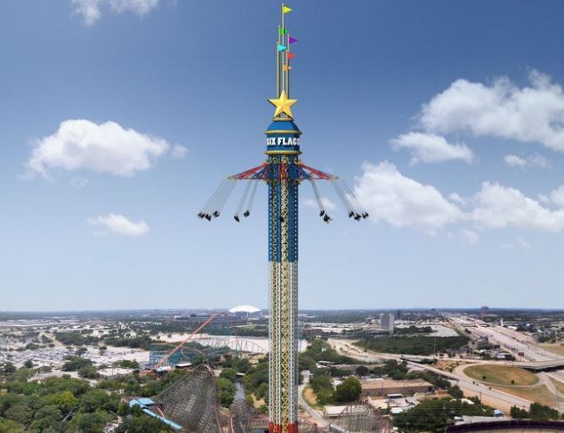 Аттракцион Texas SkyScreamer открылся в субботу