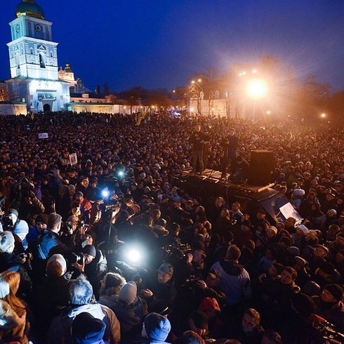 Митинг на Михайловской площади
