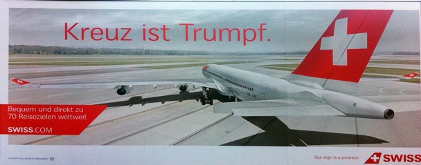Слоган авиаперевозчика Swiss Air