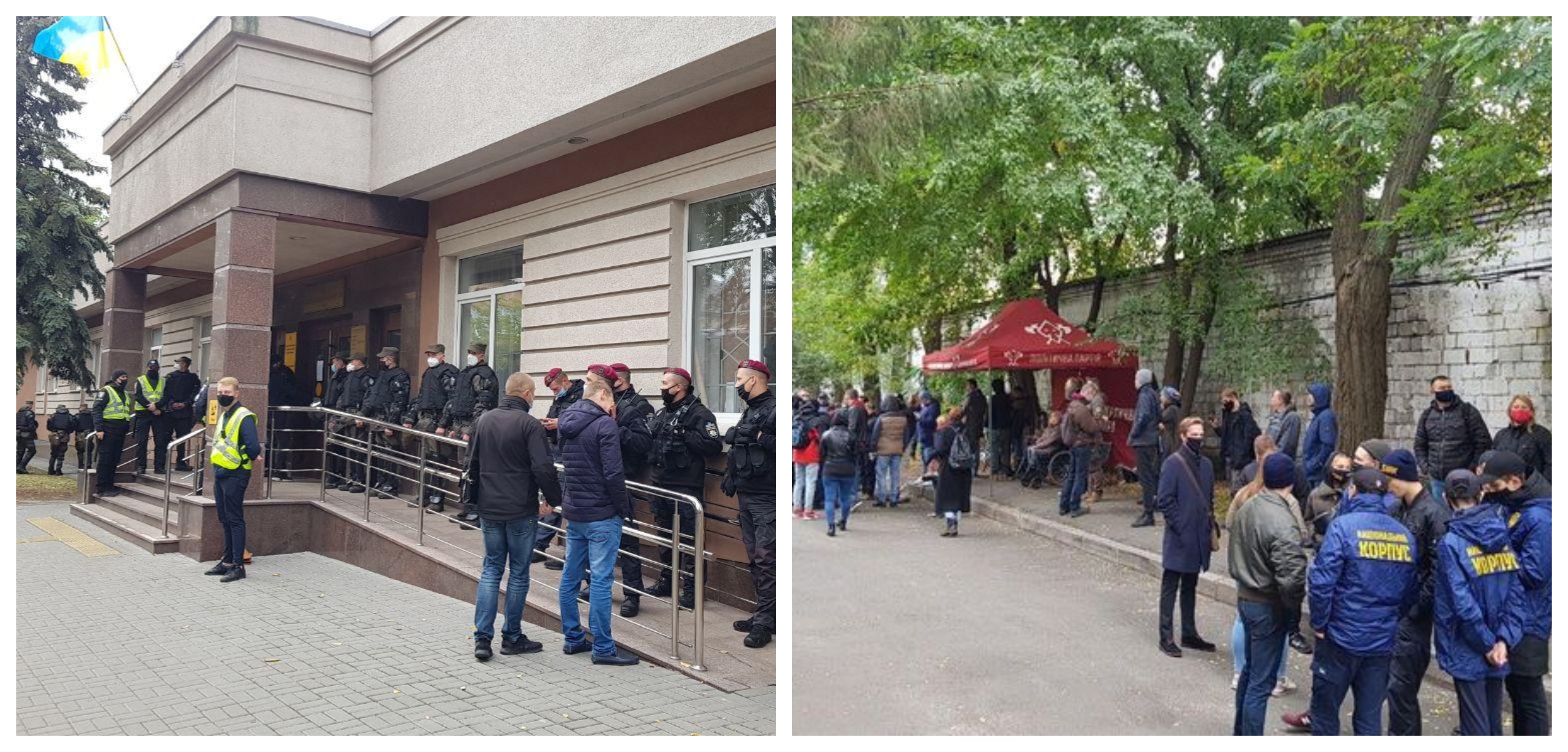 Митинг у здания суда