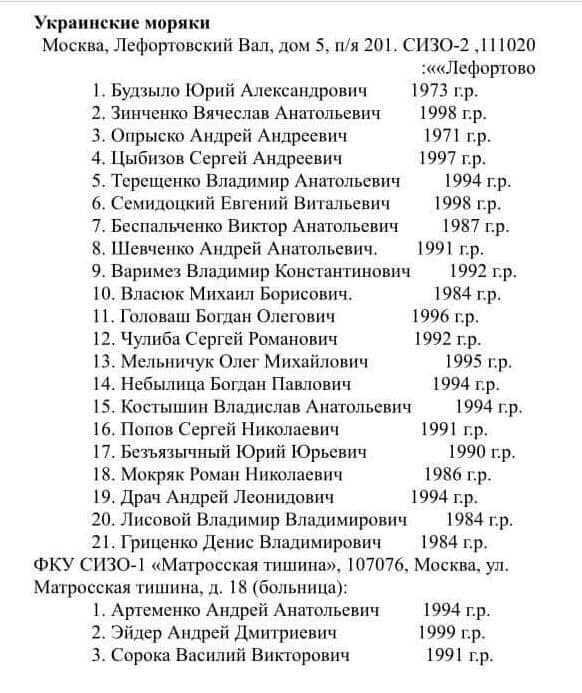 Белоцерковец выложил адрес для тех, кто решится перед Новым годом написать еще писем морякам