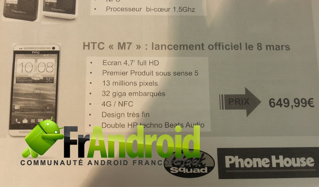 HTC One (M7) спецификация