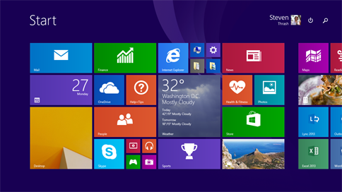 Скриншот Windows 8.1 Update