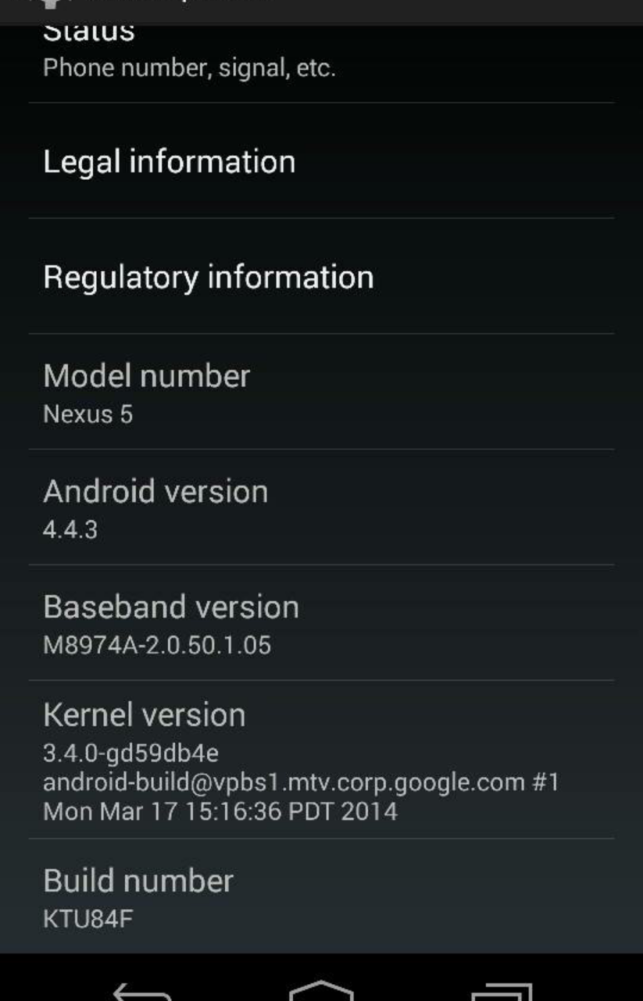 Скриншот Android 4.4.3