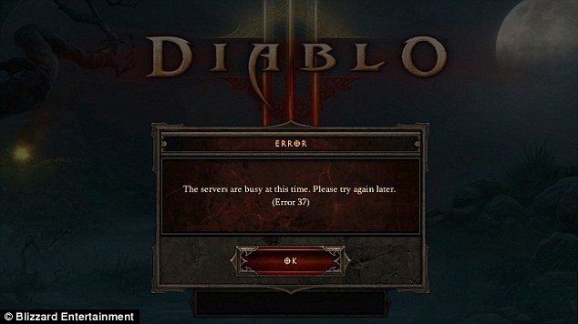 Ошибка сервера при запуске Diablo 3