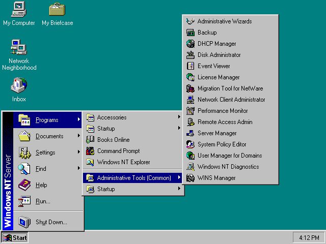 Windows NT поддерживала16-цветную графику
