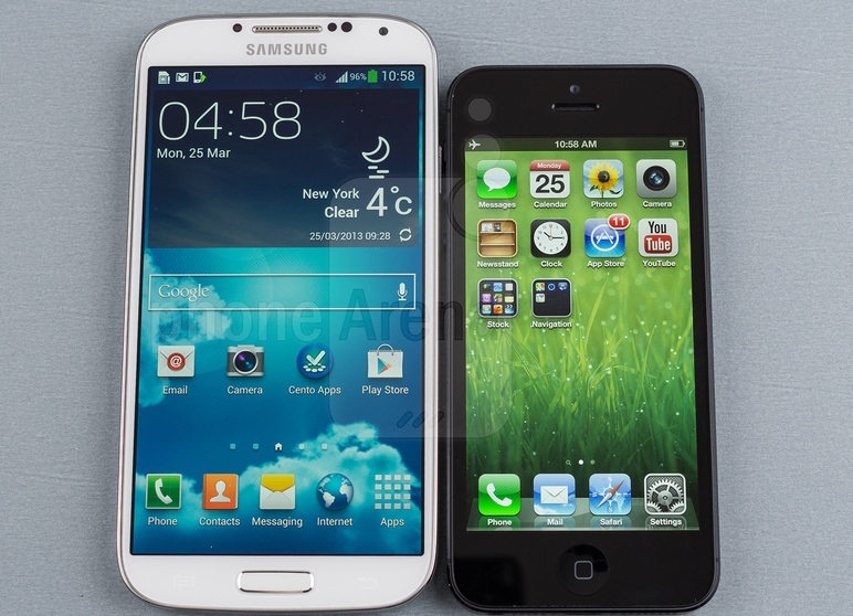 Samsung Galaxy S4 и iPhone 5