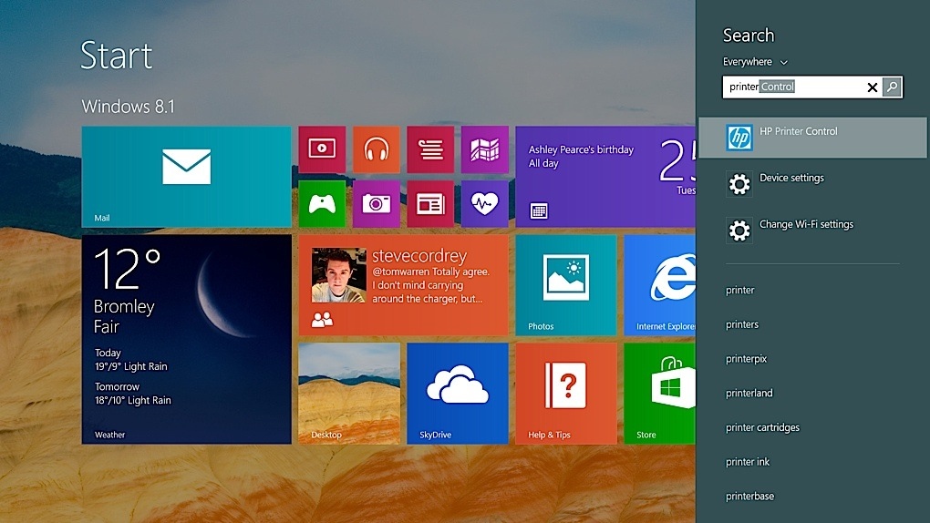 Скриншот Windows 8.1