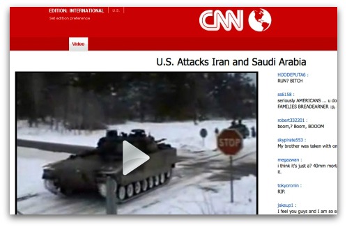 Поддельная страница CNN