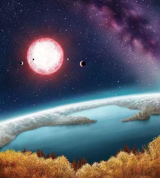 Представление художника о виде с Kepler-186F
