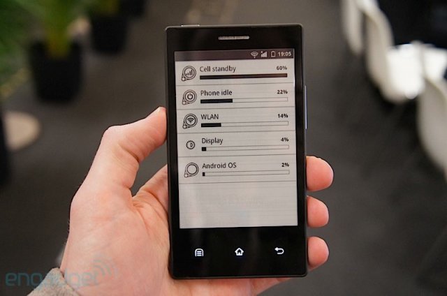 Смартфон от E-ink с долгим зарядом батареи: пример расхода батареи