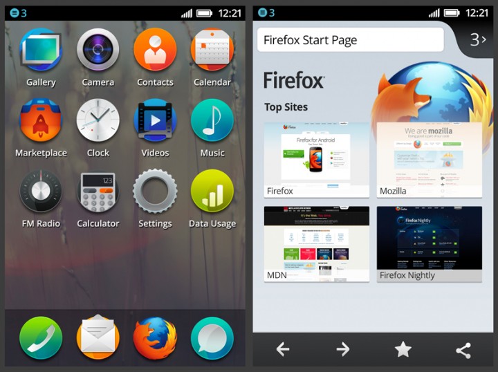 Интерфейс FireFox OS