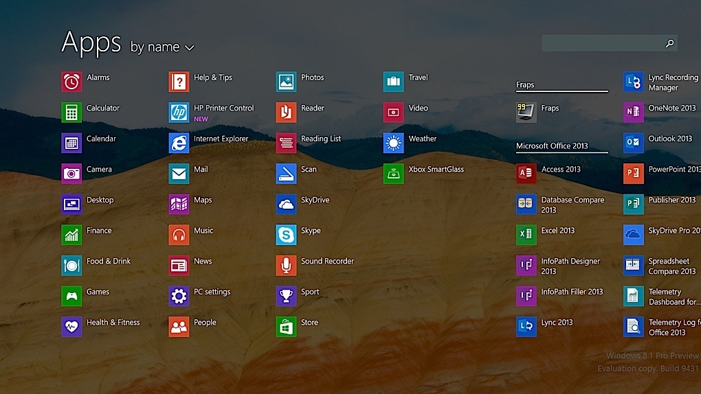 Скриншот Windows 8.1