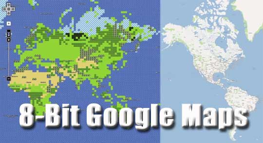Розыгрыш на 1 апреля от Google — 8-битные карты