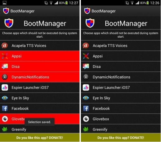 Интерфейс приложения BootManager