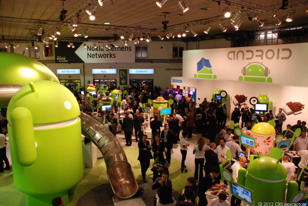 Прошлогодний стенд Google Android был одним из самых масштабных на выставке MWC 2013