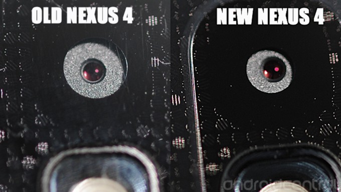 В обновленном Nexus 4 поменялась область вокруг объектива