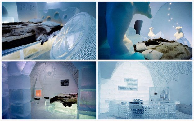 Ледяная гостиница в Швеции...