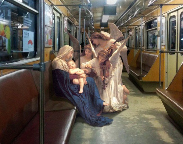 Классическая живопись прокатилась в киевском метро