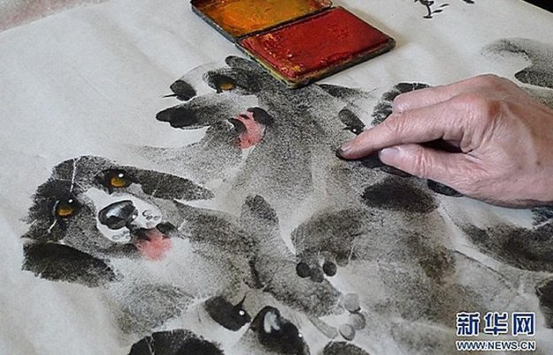 Картины нарисованные отпечатками рук и пальцев