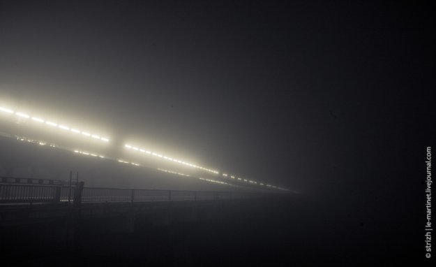 Ночной туман в Киеве