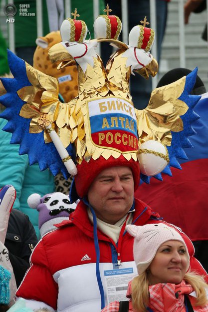 Оригинальные шапки болельщиков на Олимпиаде в Сочи