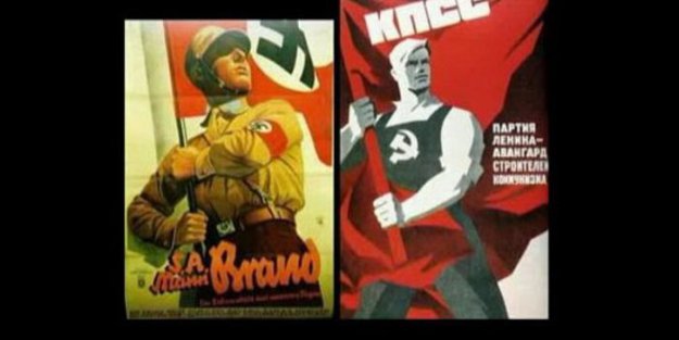 Агитационные плакаты СССР и Третьего Рейха