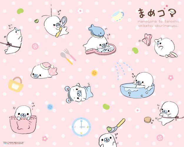 милые японские открыточки - тюлени Mamegoma