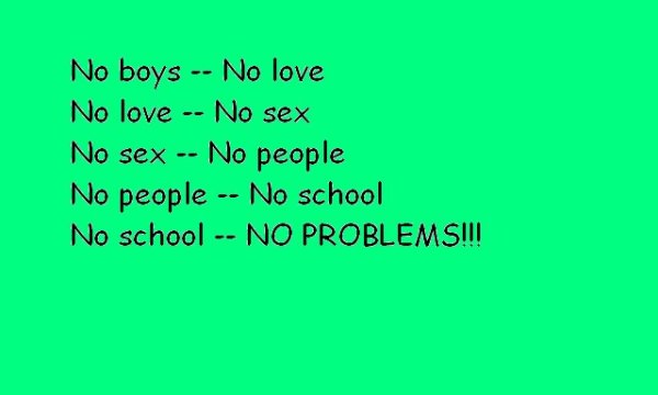 No boys