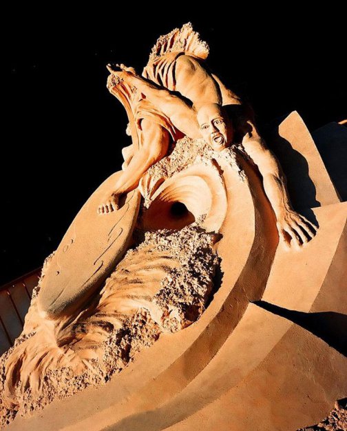 Китайский мастер создает удивительные песчаные скульптуры
