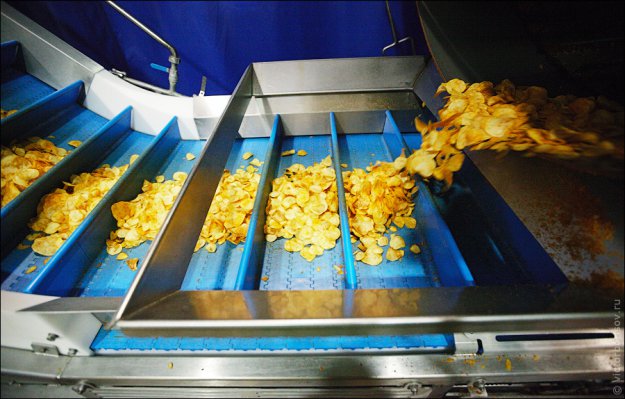 Как делают картофельные чипсы и сухарики