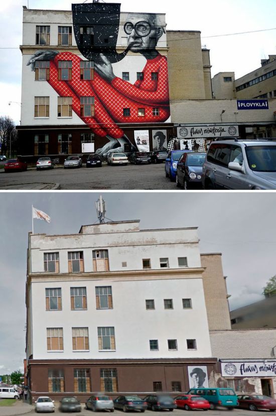 Как уличные художники преображают здания