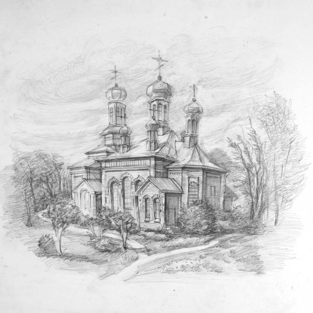 Рисунки церкви для срисовки (50 картинок)
