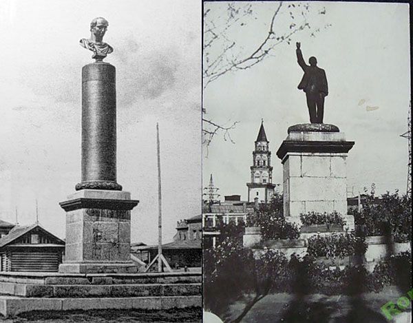 Памятники Ленину на чужих постаментах